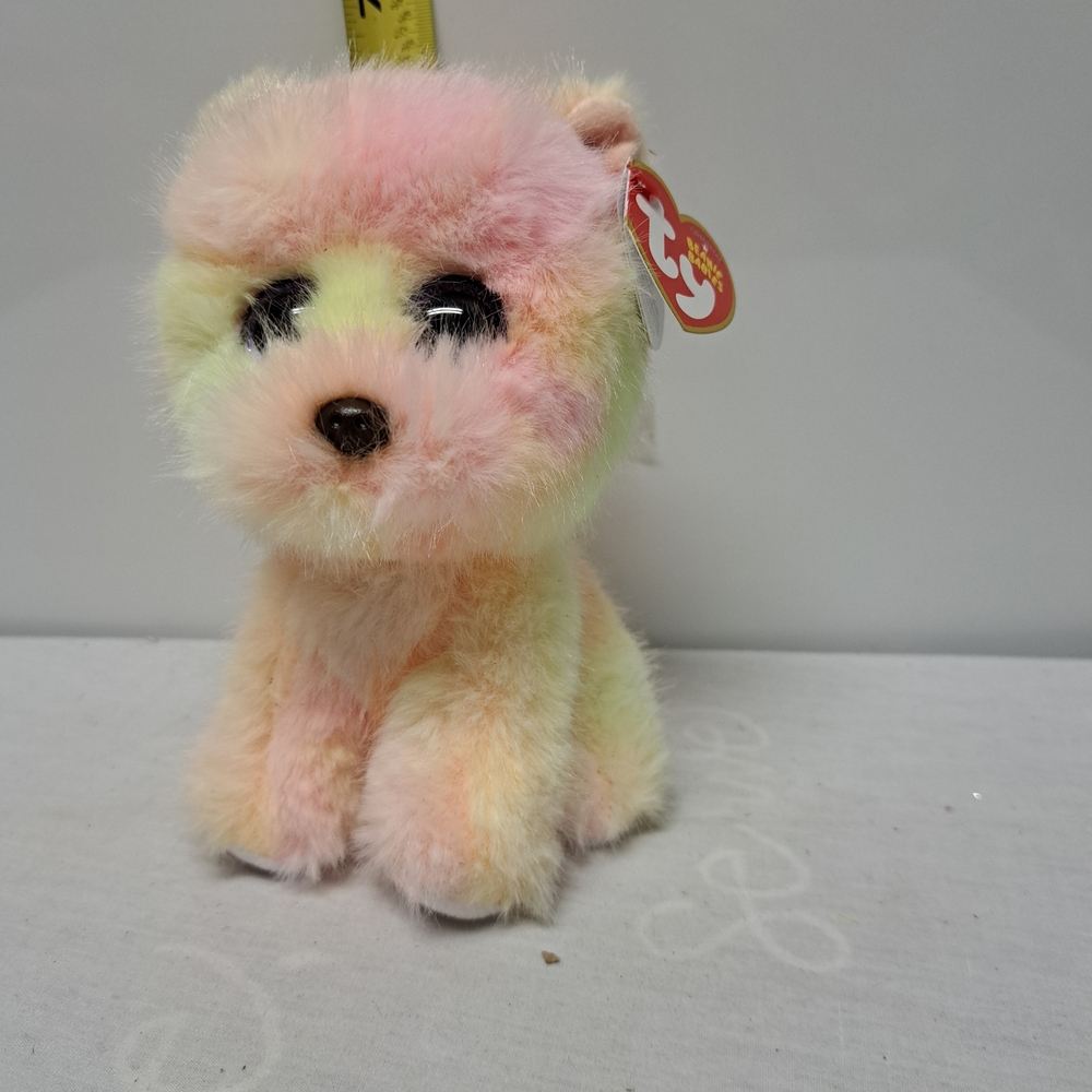 Ty Beanie Boo Pastel Rainbow Plush Dog - Multicolor